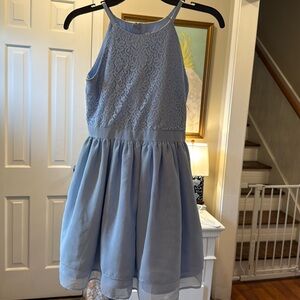 Calvin Klein Girls Dress – Size 12 – Light Blue Lace Overlay